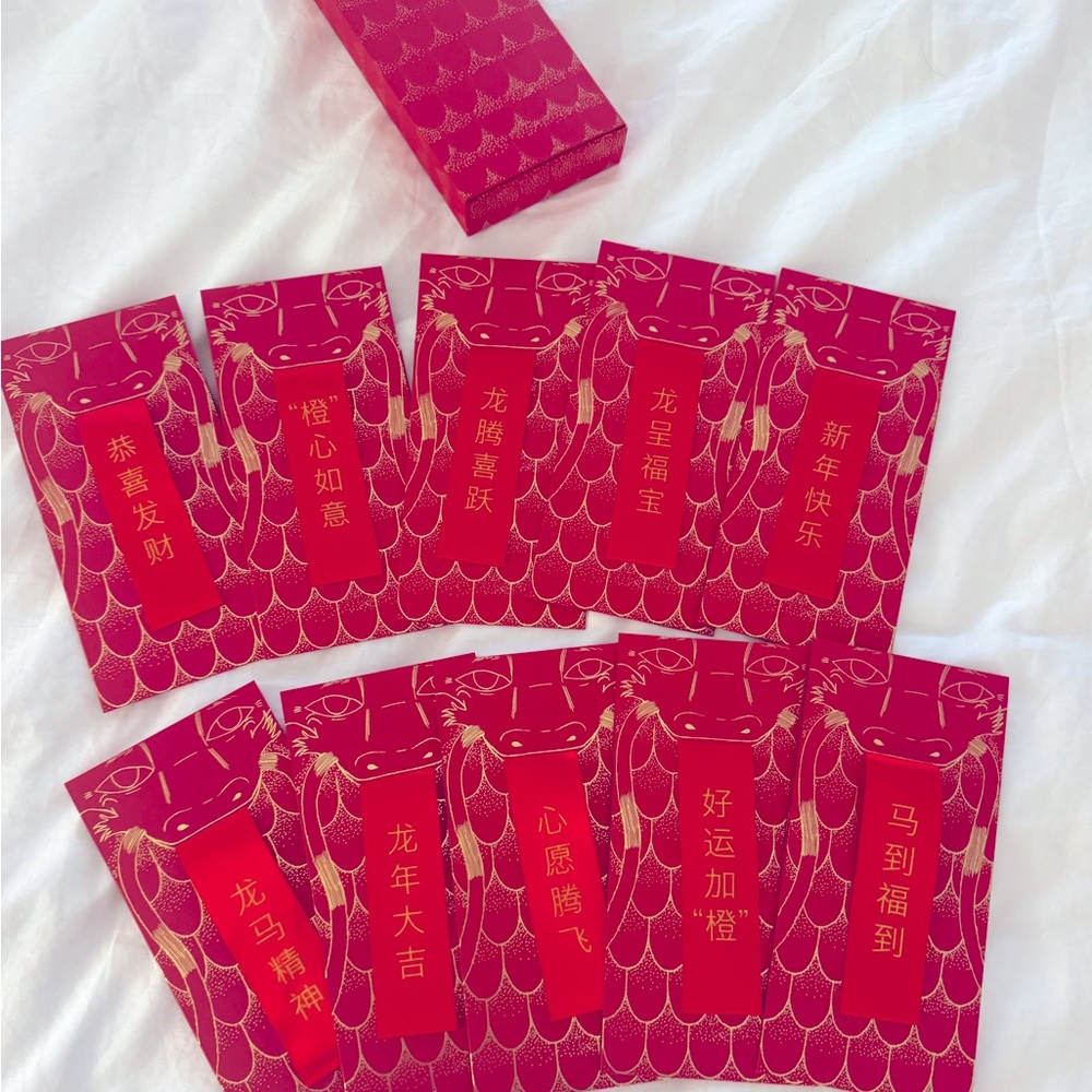 Hermes 2024 Year of the Dragon Lunar New Year Red Envelopes (Pack of 10)
